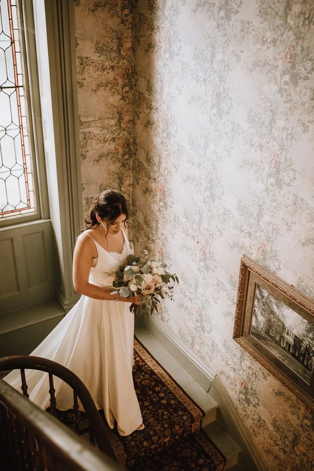 Flowy Boho Chiffon A-Line V-Neck Spaghetti Strap Sleeveless Lace V-Back Floor-Length Wedding Dresses