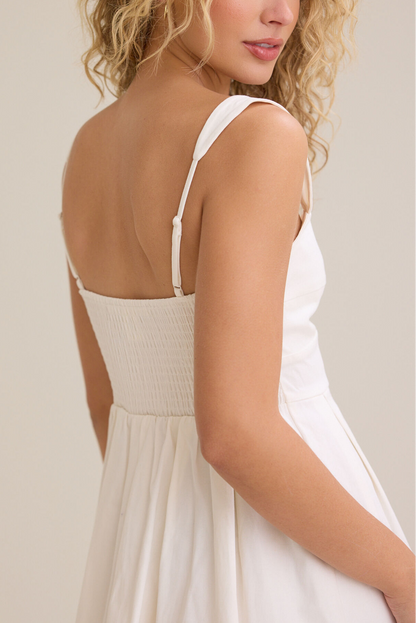 Fresh A Line Sweetheart Wide Strap Smocked Back Mini Homecoming Dress