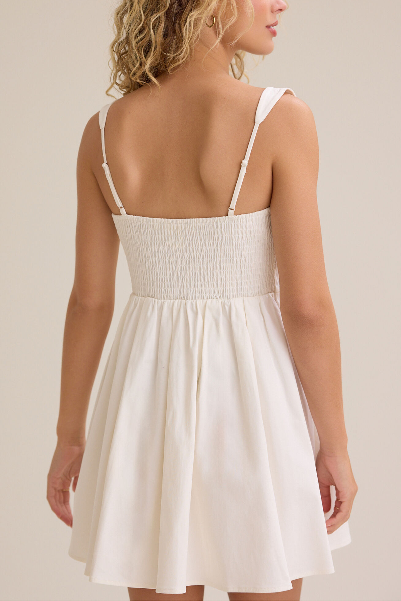 Fresh A Line Sweetheart Wide Strap Smocked Back Mini Homecoming Dress
