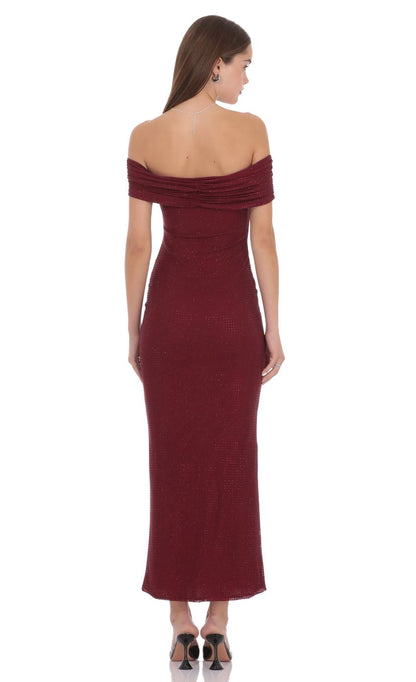 Glamorous Off-the-shoulder Cowl Neck Sweetheart Cutout Hotfix Rhinestone Ruched Stretch Jersey Bodycon Floor-length Evening Dresses