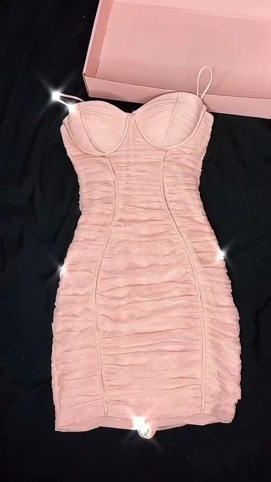 Glamorous Ruched Tulle Sheath Sweetheart Neck Sleeveless Zipper Back Mini Homecoming Dresses