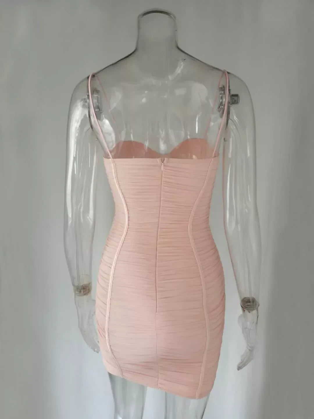 Glamorous Ruched Tulle Sheath Sweetheart Neck Sleeveless Zipper Back Mini Homecoming Dresses