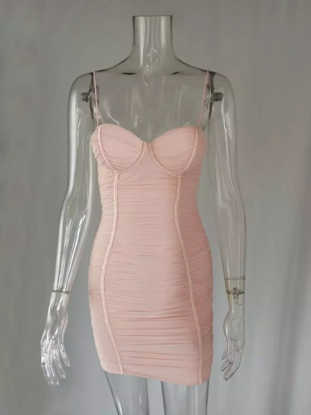 Glamorous Ruched Tulle Sheath Sweetheart Neck Sleeveless Zipper Back Mini Homecoming Dresses