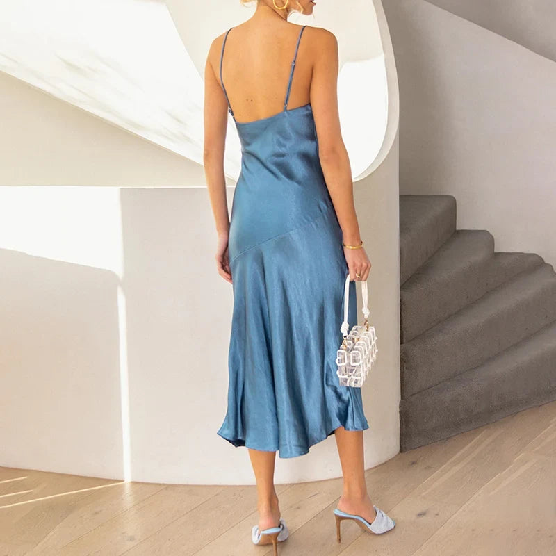 Glamorous Sheath One-Shoulder Sleeveless Ruched Slit White Long Evening Dresses Women