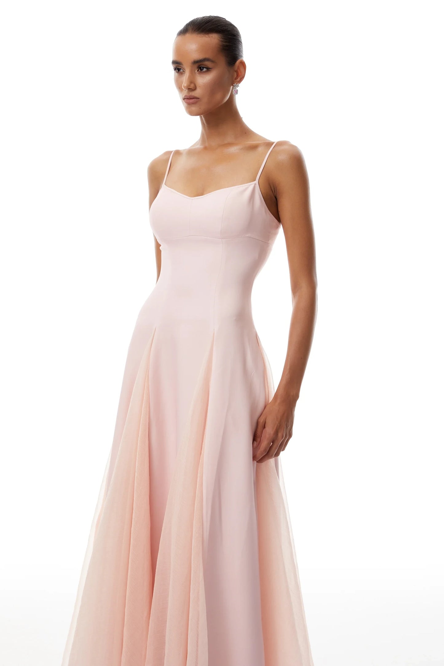 Graceful Satin A-Line Sweetheart Spaghetti Strap Open Back Midi Evening Dresses