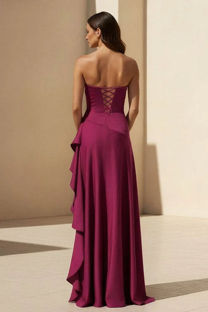 Graceful Satin Sheath Cowl Neck Spaghetti Straps Lace-up Back Floor-length Evening Dresses