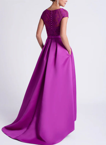 A-shaped/Princess Spoon Asymmetric Mother of the bride dress