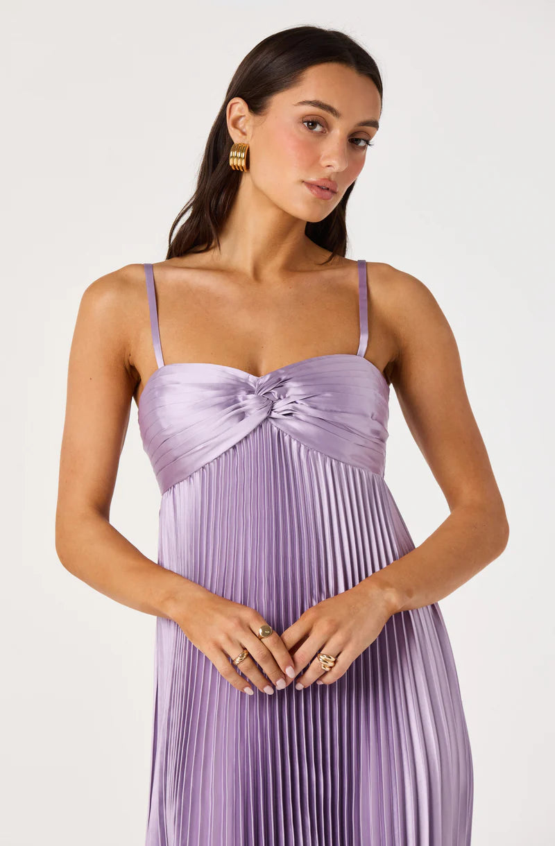 Elegant Pleated Satin A-Line Sweetheart Spaghetti-Strap Back-Zip Maxi Evening Dresses