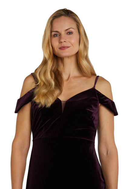 Luxe Velvet Off-the-Shoulder Fitted Sheath Floor-Length Evening Gowns