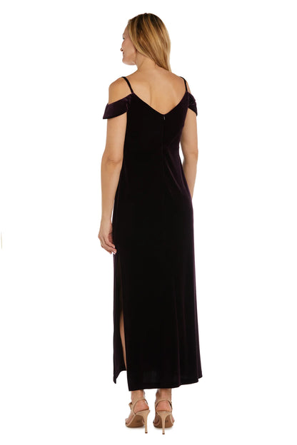 Luxe Velvet Off-the-Shoulder Fitted Sheath Floor-Length Evening Gowns