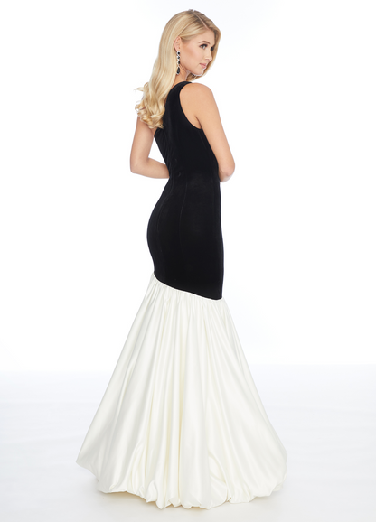 Luxury Mermaid One Shoulder Sleeveless Open Back Long Prom Dress