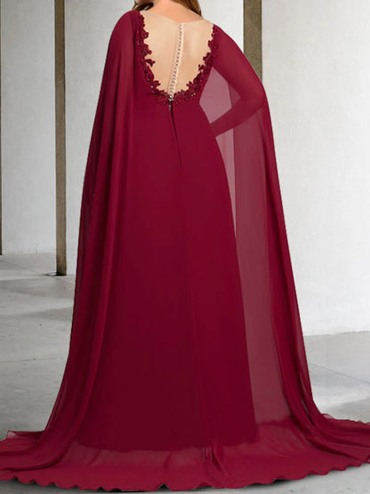 A-line/Princess V-neck decal mother of the bride dress