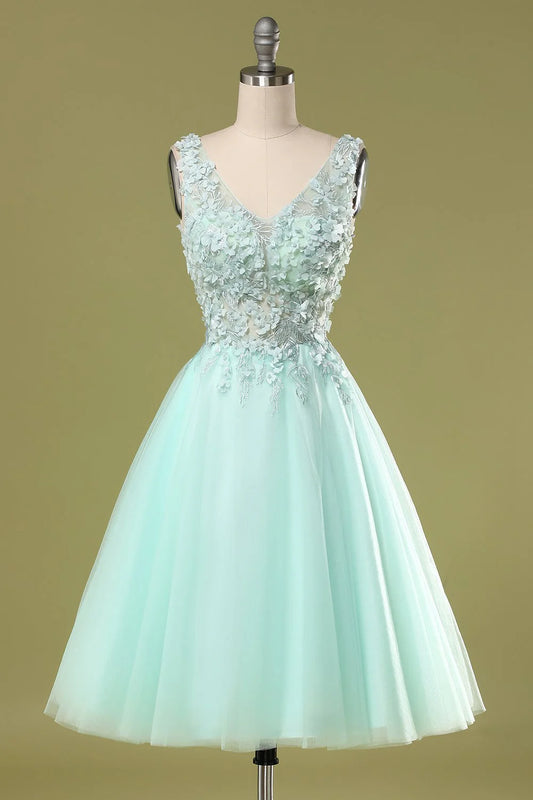 Mint Green Sticker Short Cocktail Dresses