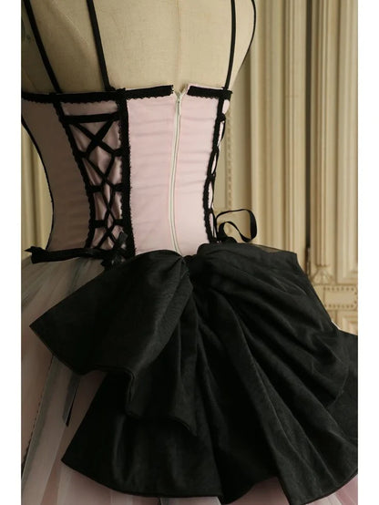 Playful Tulle Ball Gown Off-Shoulder Sweetheart Sleeveless Lace-Up Back Short Homecoming Dresses