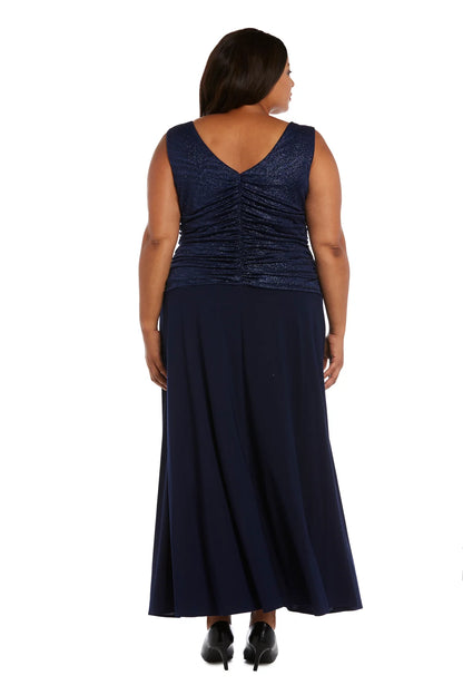 Polished Cowl-Neck Glitter-Knit Sleeveless Floor-Length Evening Dresses