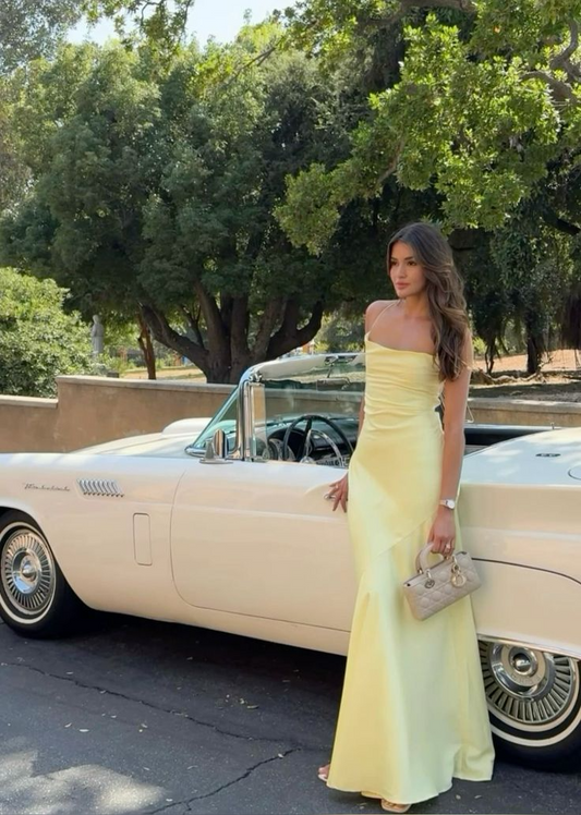 Regal Crepe Mermaid Strapless Lace-Up Floor Length Prom Dress