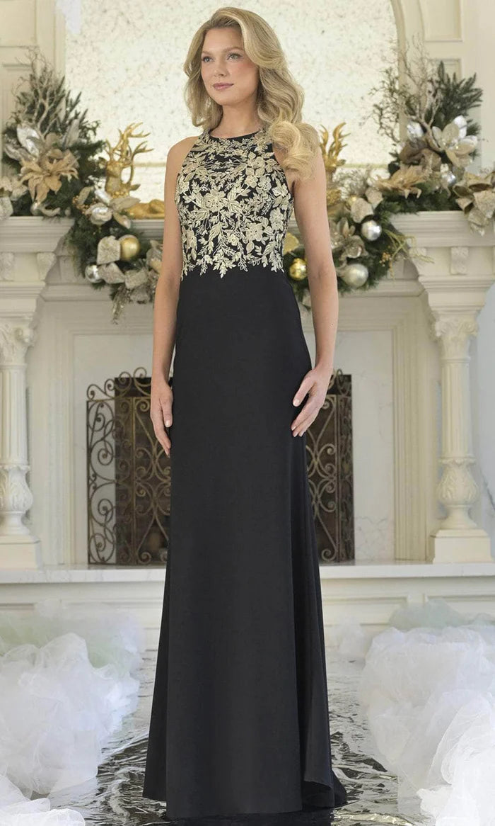 Regal Mermaid Halter Neck Sleeveless Closed Back Floor Length Mother of the Bride Dresses