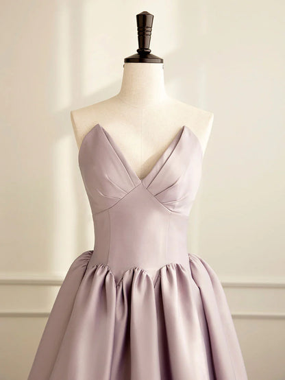 Romantic Ball Gown Strapless Sweetheart Corset Back Floor-Length Prom Dress