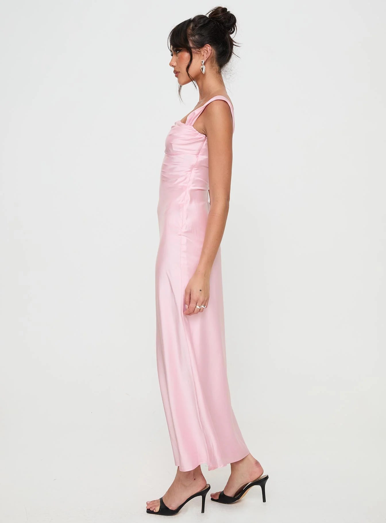Romantic Square Neck Satin Mermaid Evening Dress with Convertible Straps