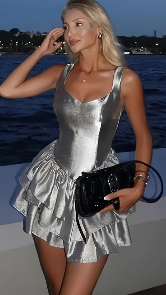 Shimmering Satin A-Line Sweetheart Sleeveless Low Scoop Back Mini Homecoming Dresses