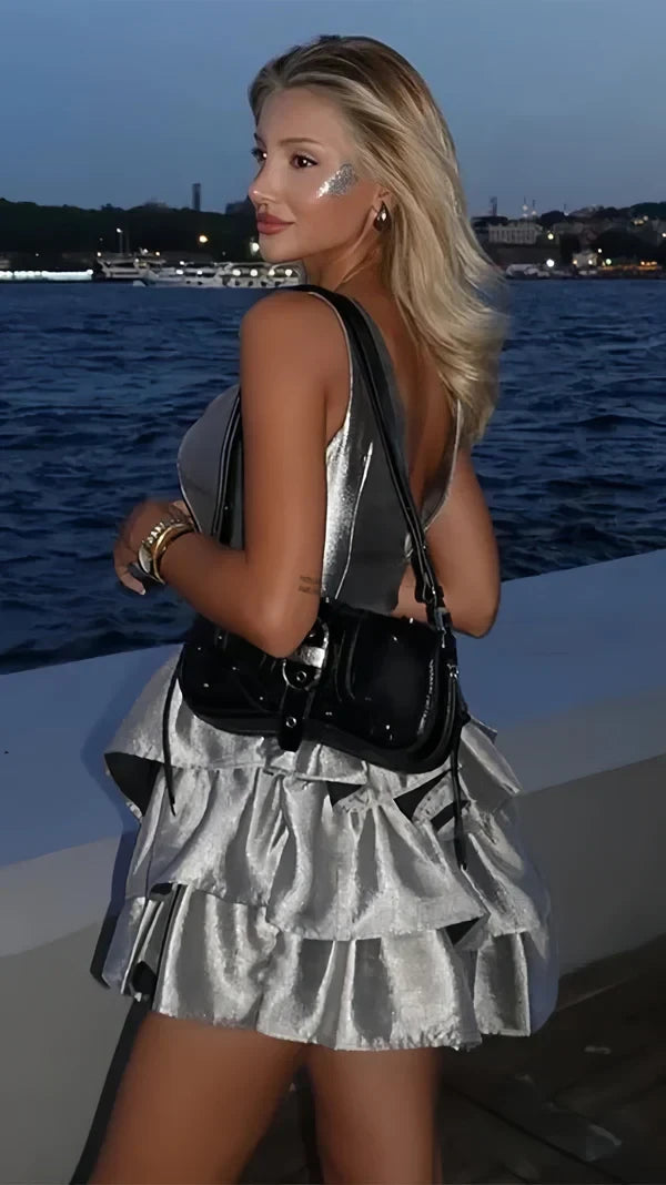 Shimmering Satin A-Line Sweetheart Sleeveless Low Scoop Back Mini Homecoming Dresses