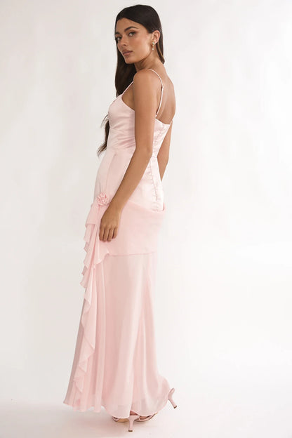 Simple Satin Sheath Sweetheart Neck Sleeveless Lace-Up Back Floor-Length Prom Dresses