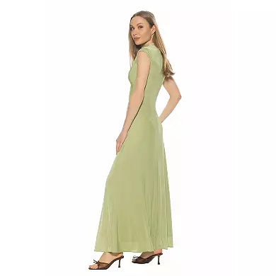 Elegant A-Line High Neck Cap Sleeve Matte Floor Length Evening Gown