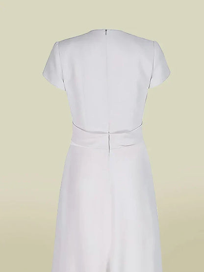 Sophisticated Satin A-Line V-Neck Cap Sleeve Zipper Back Floor-Length Mother of the Bride Dresses