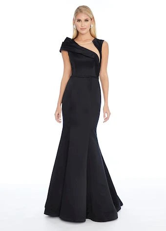 Sophisticated Satin Mermaid Asymmetrical One-Shoulder Sleeveless Zipper Back Floor-Length Evening Dresses