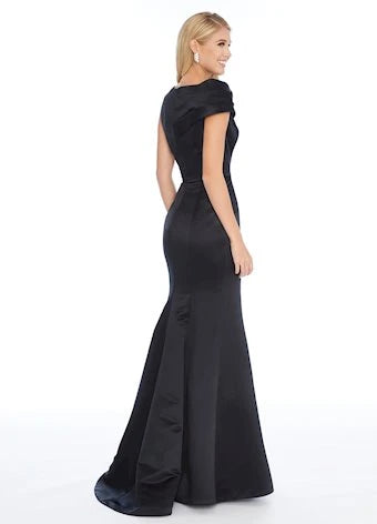 Sophisticated Satin Mermaid Asymmetrical One-Shoulder Sleeveless Zipper Back Floor-Length Evening Dresses