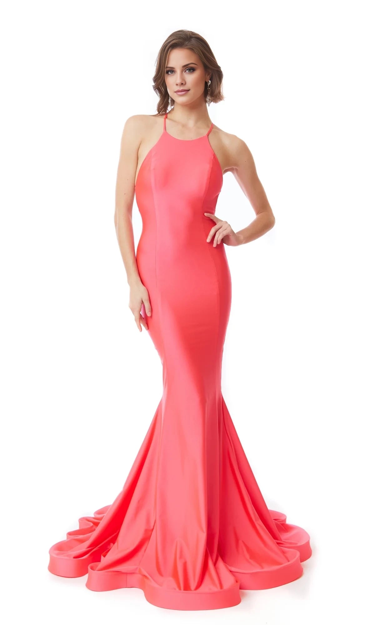 Square collar off shoulder thin shoulder strap backless mermaid and floor length evening dress