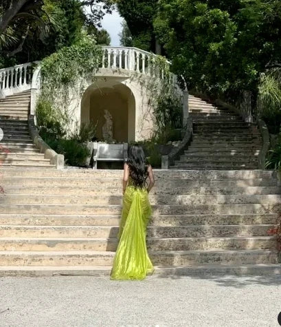Stunning Chiffon A-Line Sweetheart Spaghetti Strap Open Back Floor-Length Evening Dresses