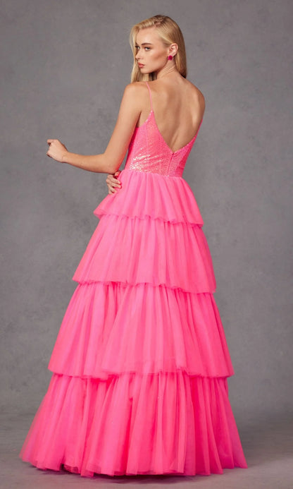 Vibrant Fitted Ball Gown Spaghetti Strap Sleeveless Back Zipper Floor-Length Prom Dresses