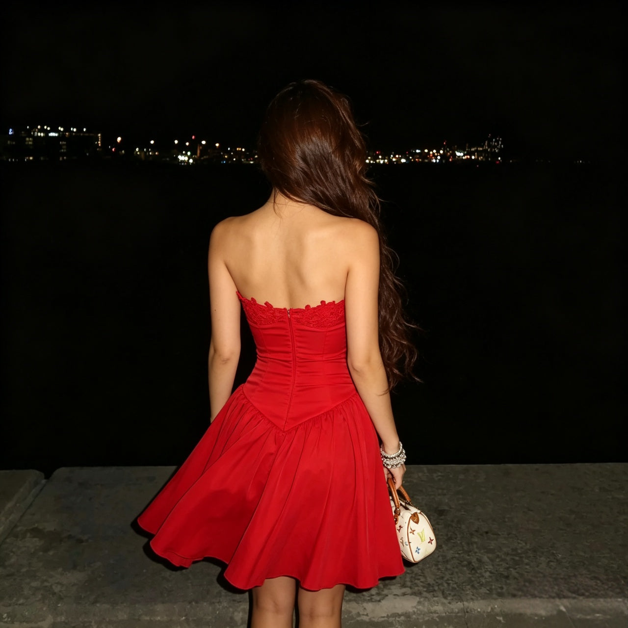 Vibrant Satin A-Line Sweetheart Sleeveless Lace-Up Back Above Knee Homecoming Dresses