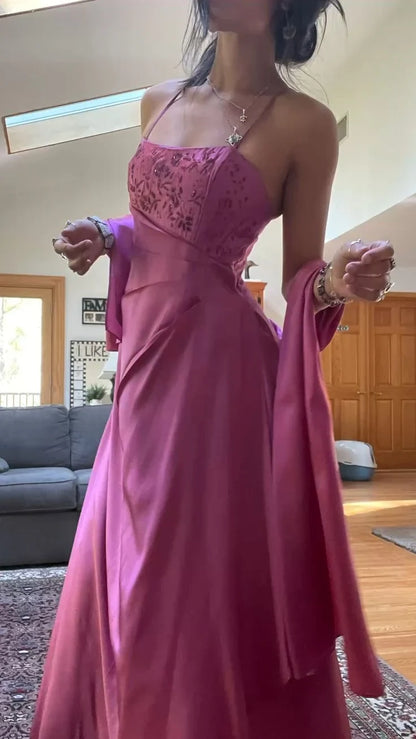 Vibrant Satin A-Line Sweetheart Spaghetti Strap Sleeveless Criss-Cross Back Floor-Length Evening Dresses