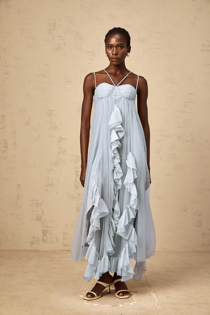 Whimsical A-Line Spaghetti Strap Sweetheart Neck Open Back High Low Evening Dress