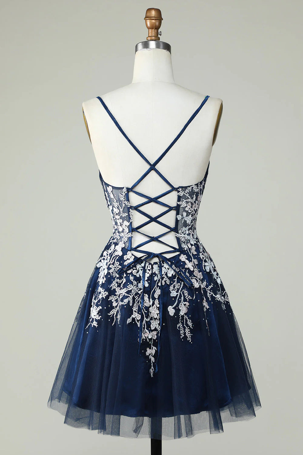 Dusty Sage Slim Shoulder Strap Cross Back Cocktail Dresses