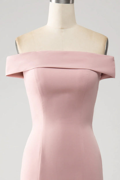 Pink fishtail ruffled edge Mother of the Bride Dress