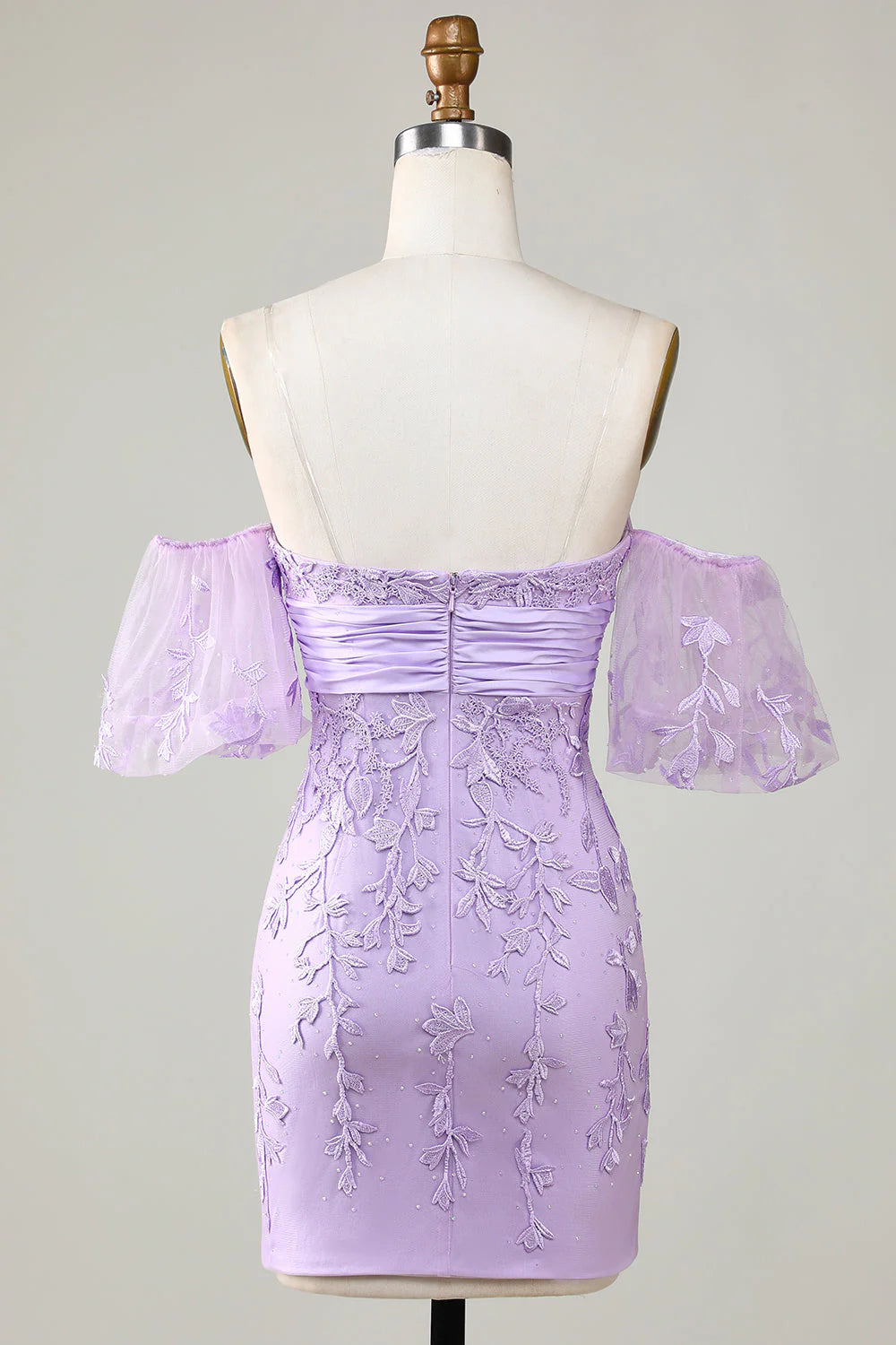 Bodycon Sweetheart Purple Bow Cocktail Dresses