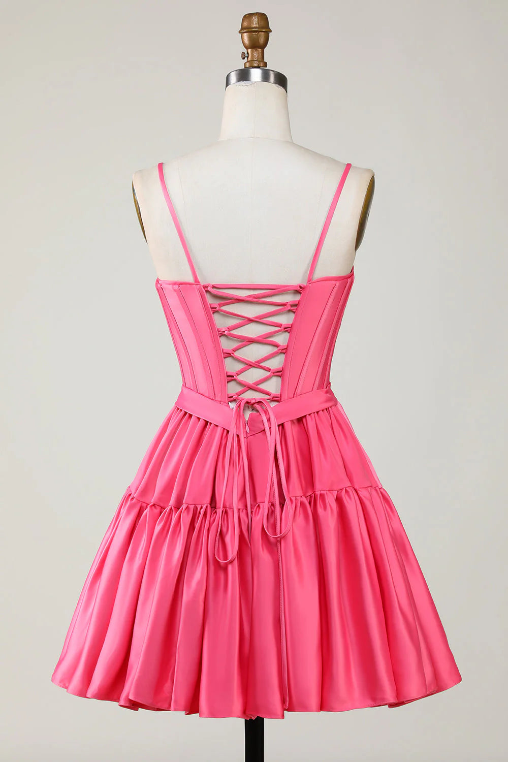 Fashionable A-line thin shoulder strap black short Cocktail Dresses