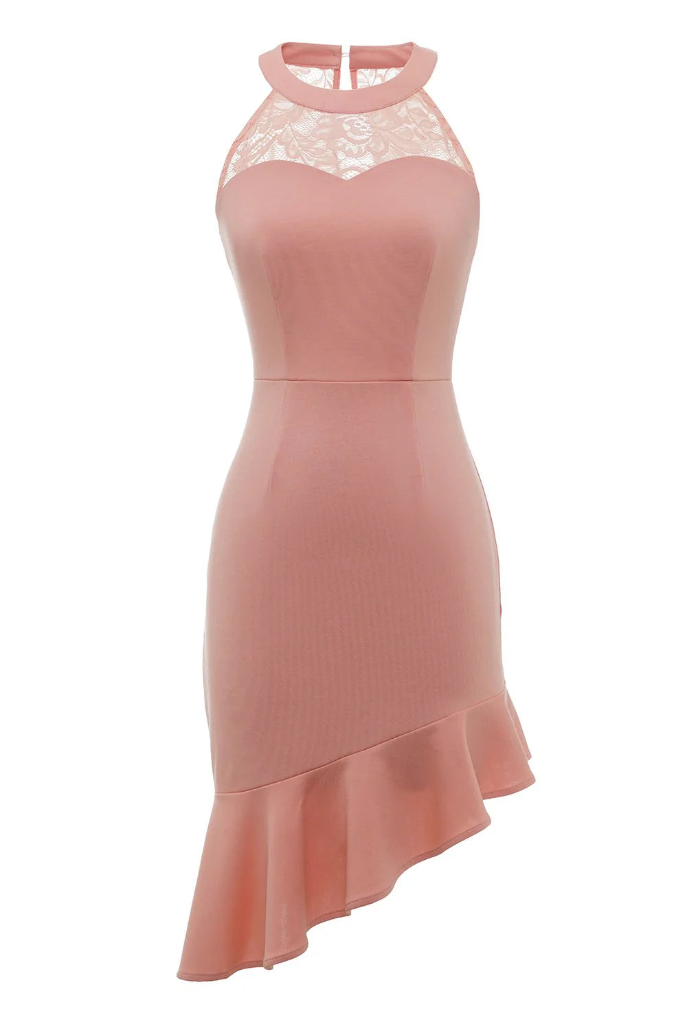 Powder blusher lace fishtail dress Cocktail Dresses