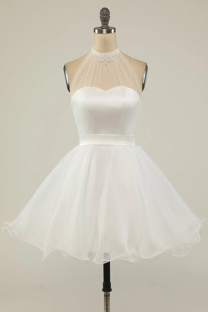 Black sheer short neckline Cocktail Dresses