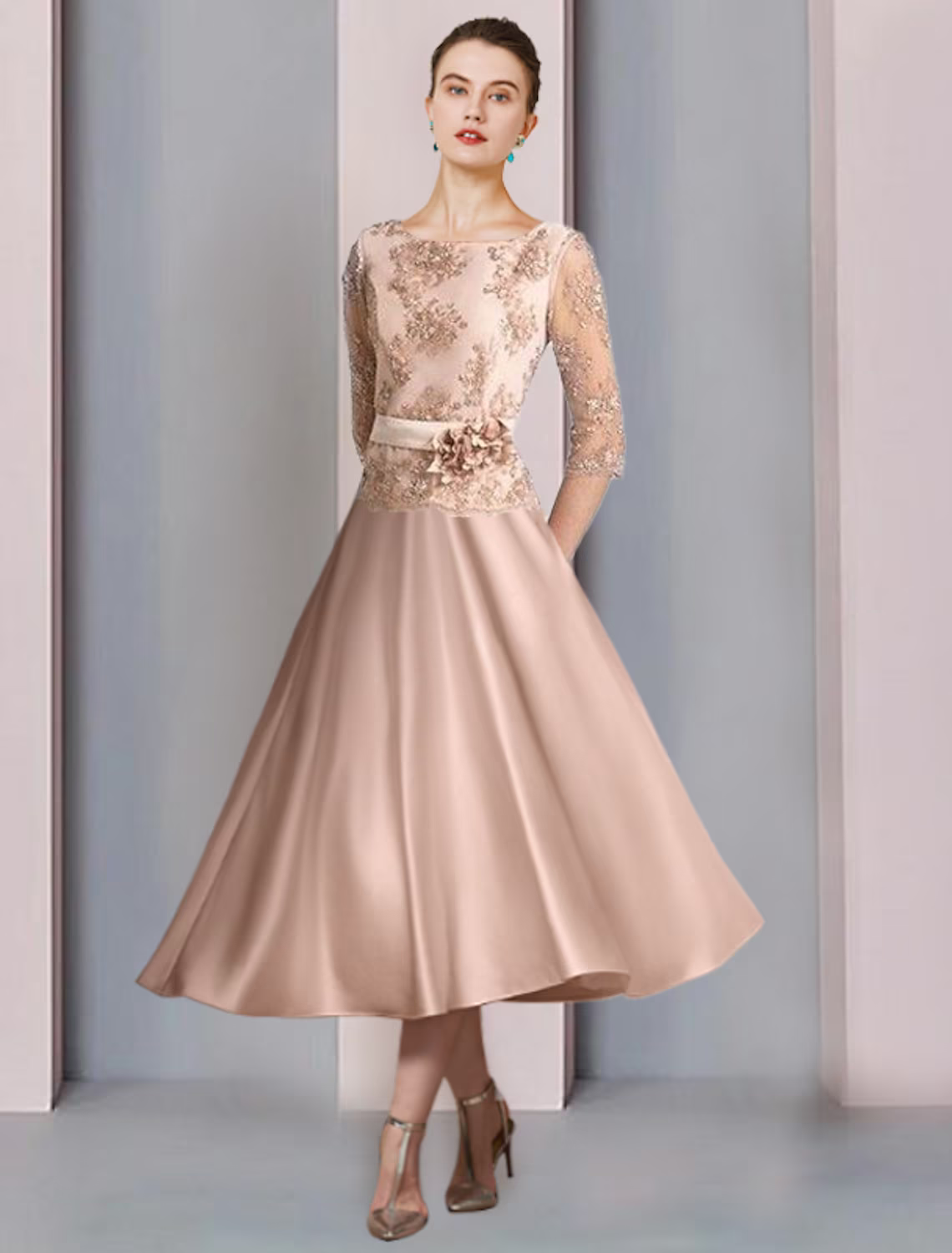 A-Line Mother of the Bride Dress Formal Wedding Guest Vintage Party El – LD Dress A-Line Mother of the Bride Dress Formal Wedding Guest Vintage Party El – LD Dress