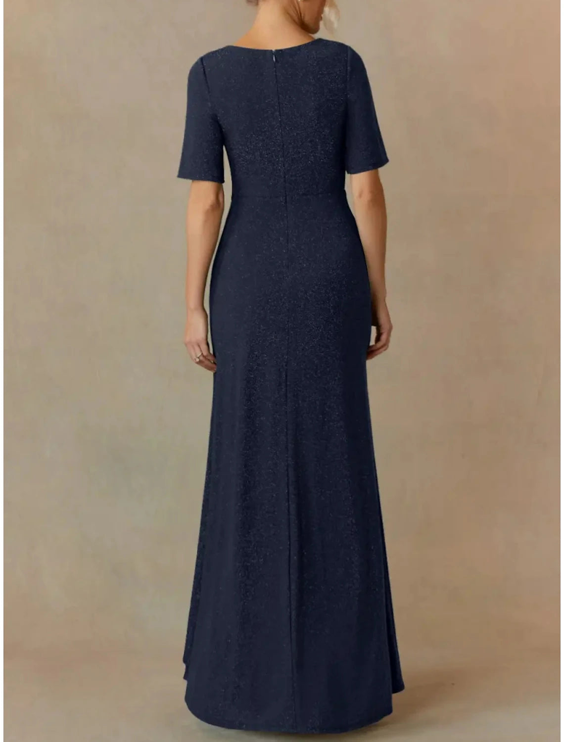 A-Line Chiffon Mother of the Bride Dress, V-Neck, Floor Length