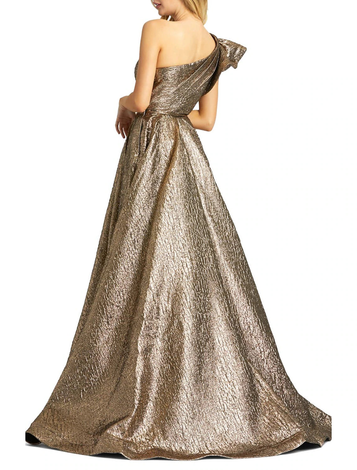 A-Line Prom Dresses Sparkle Dress Carnival Floor Length Sleeveless One Shoulder Satin with Ruffles Slit
