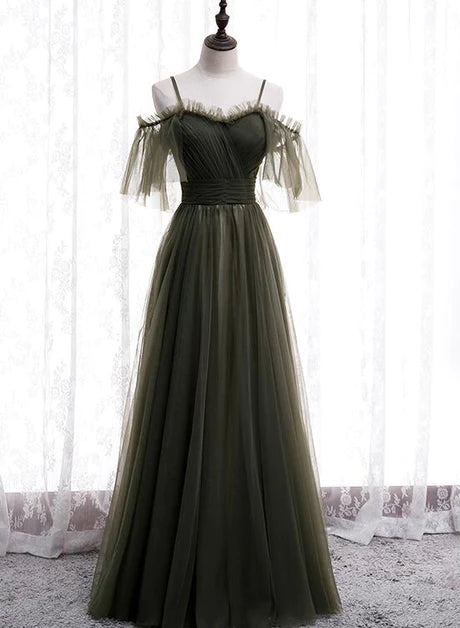 Cute and minimalist off shoulder long sheer party dress, minimalist off back sheer and floor length evening dress