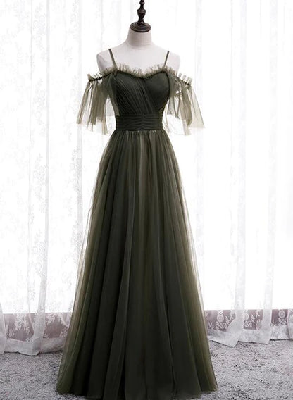 Cute and minimalist off shoulder long sheer party dress, minimalist off back sheer and floor length evening dress