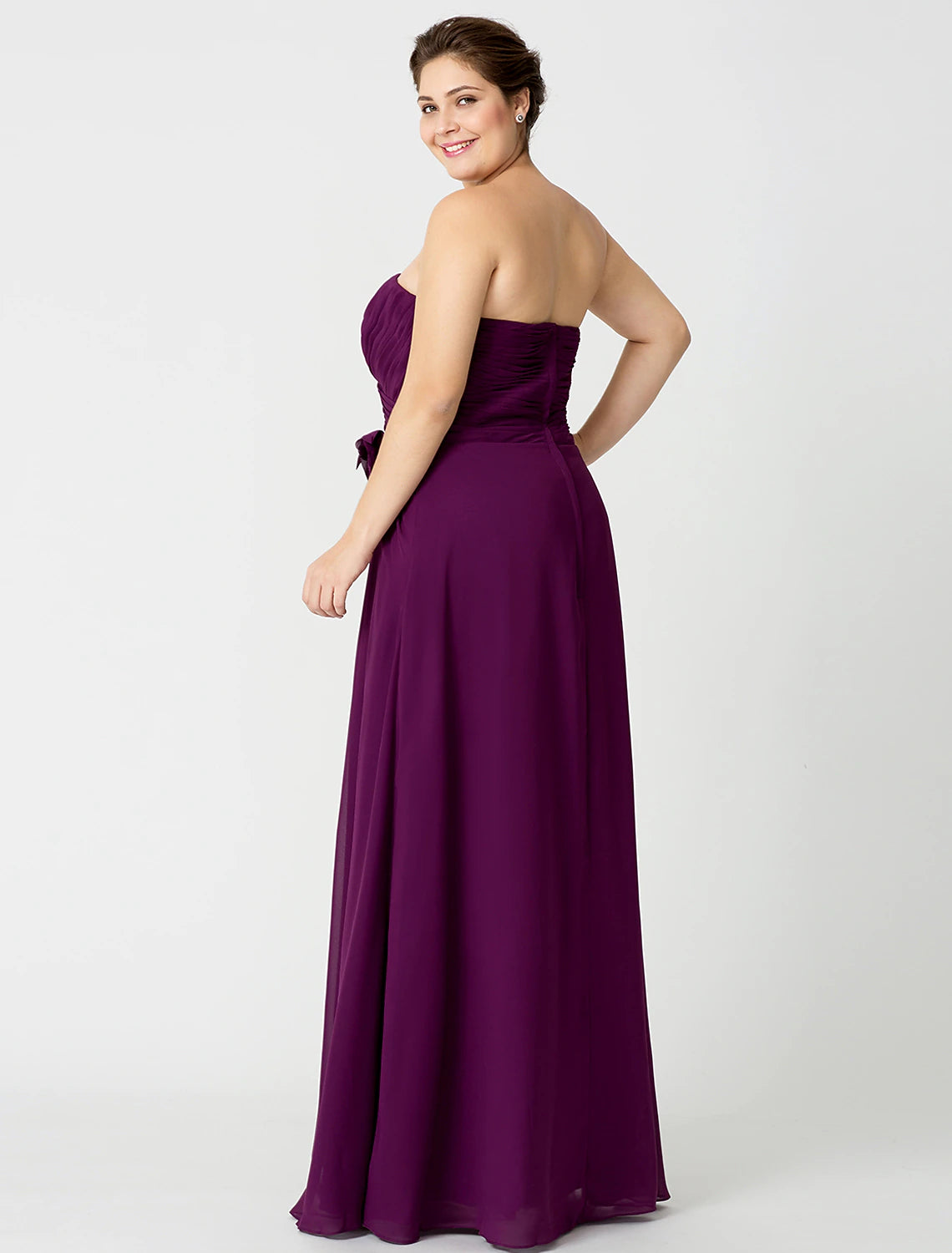 Sheath / Column Mother of the Bride Dress Formal Two Piece Wrap Included Strapless Floor Length Chiffon Glitter Lace Sleeveless yes with Lace Beading