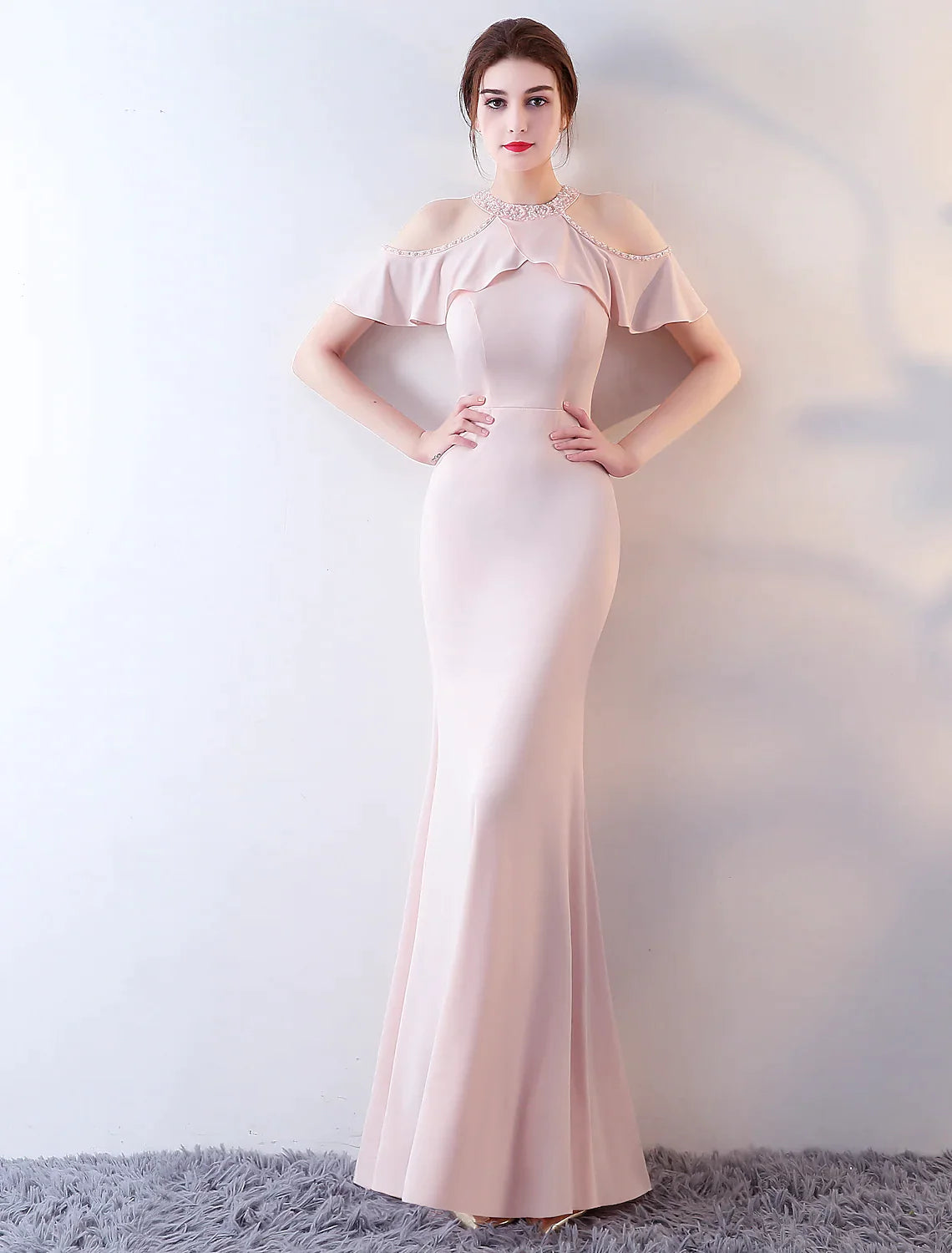 Prom Dresses Floor Length Short Sleeve