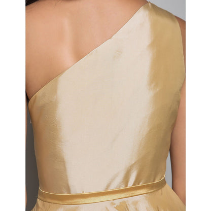 Elegant Cocktail Party Wedding Party Dress One Shoulder Sleeveless Taffeta Sash Ribbon